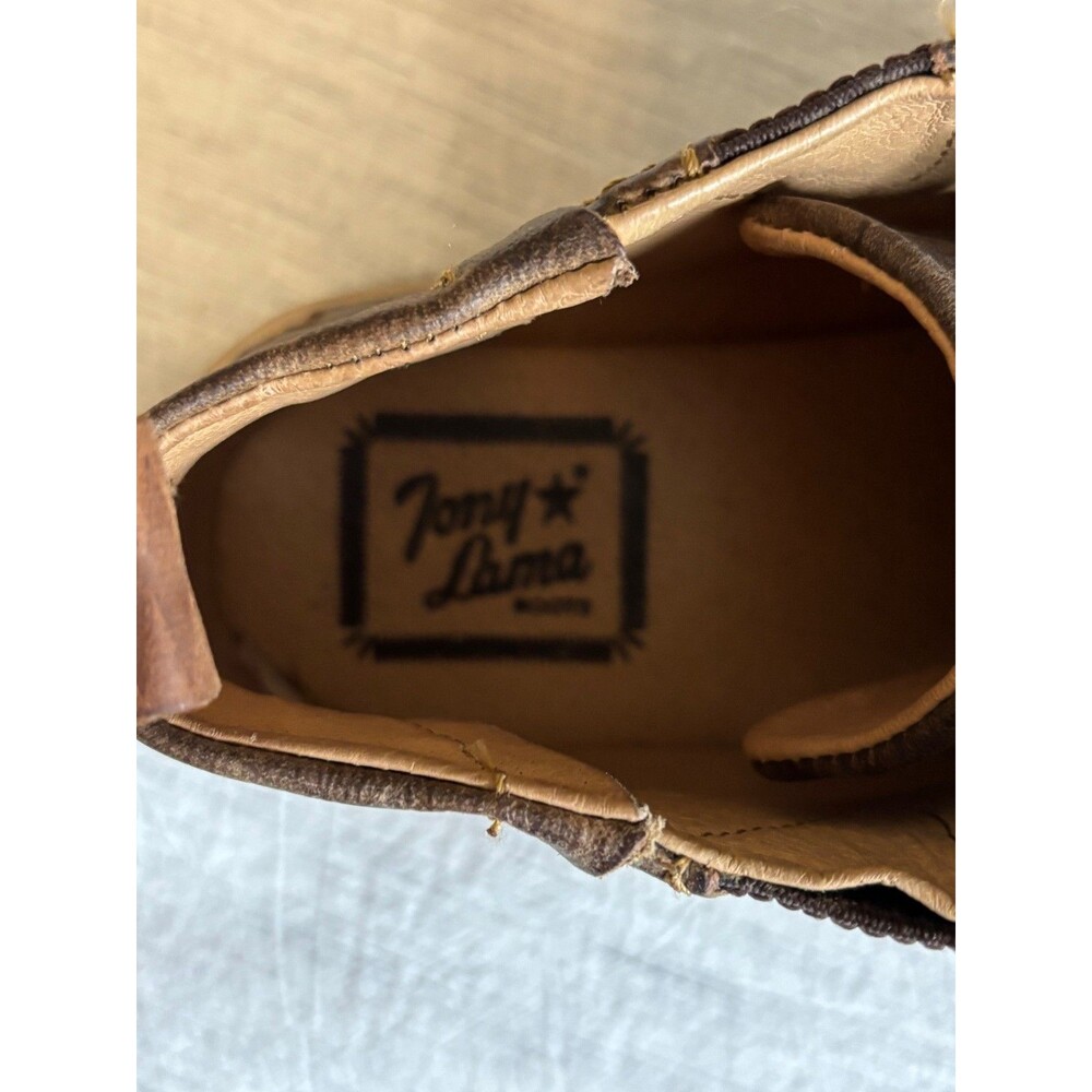 Tony Lama TLC505 Estancia Tan Chukka Boots Men’s 10 Distressed Leather - Picture 3 of 13